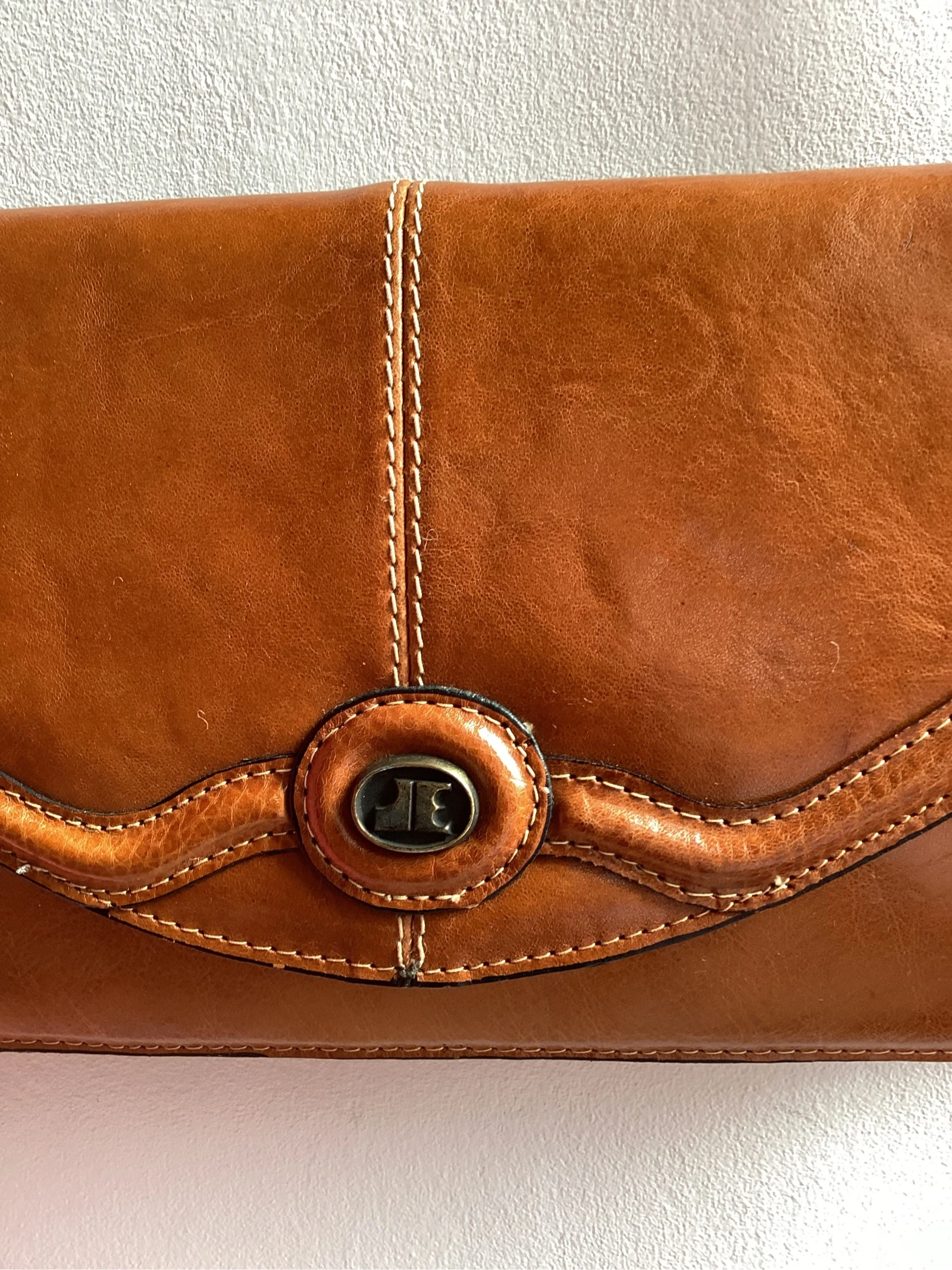 Bolsa de ombro em cor Cognac Jacques Esterel – photo 2